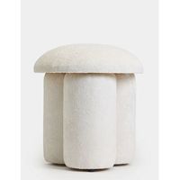 puff de tela magnus - 45 x 45 x 48 cm - blanco