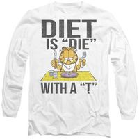 garfield camiseta manga larga diet is die with a t para hombre
