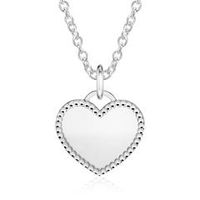 cadena grabable de plata 925 con colgante de corazon