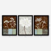 cuadro decorativo enmarcado 3sc122 multicolor 35x45 cm 3 piezas