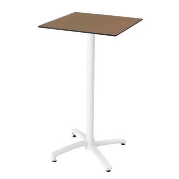 Mesa Alta De Jardín De 60 X 60 Cm Inclinable, Laminada En Color Topo, Opéra - Oviala