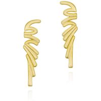 jorge revilla pendientes pendientes alas de angel en bano de oro 18k para mujer
