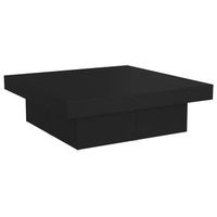 mesa de centro de 4 piezas de diseno moderno y contemporaneo 90 x 90 x 28 cm madera de ingenieria negra dec039862