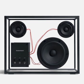 Transparent Large Speaker - Black and Red