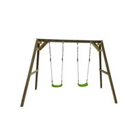 columpio doble de madera cuadrada masgames xylo xl