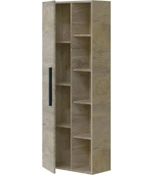 Columna de baño con 1 puerta y 7 estantes roble alaska