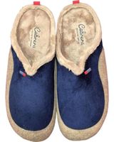 de cabrera zapatilla de casa de tela con suela de goma marino