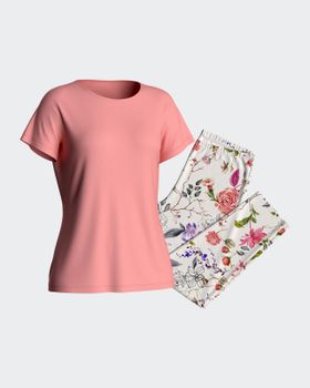 Pijama de mujer largo en Lyocell Algodón