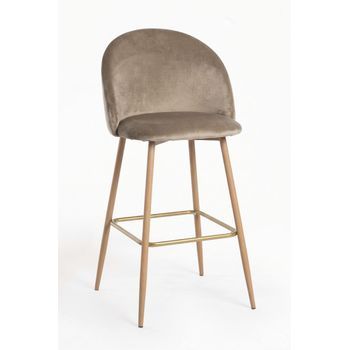 Pack 6 Taburetes Vint Terciopelo De Terciopelo 100*46*43 Cm - Champán