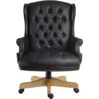 teknik chairman noir bonded-leather tilting executive chair - black black