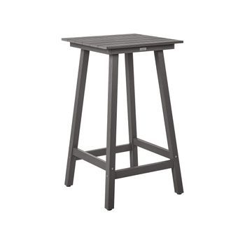 Mesa De Jardín 59 X 59 Cm Material Sintético Exterior Gris Oscuro Adirondack