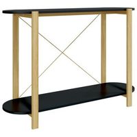 mesa consola  mesa de entrada  mesa auxiliar de madera contrachapada negro 110x38x75 cm