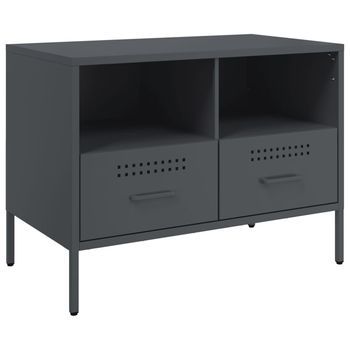 Mueble Para Tv Acero Gris Antracita 68x39x50,5 Cm Vidaxl