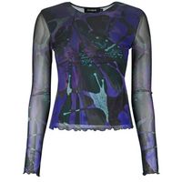 desigual camiseta manga larga dots leaf lacroix para mujer