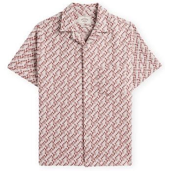 Portuguese Flannel Camisa manga corta Mosaic Shirt - Clay para hombre