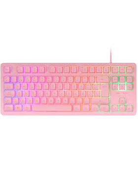 TECLADO H-MECH GAMING MARS GAMING MK023 COLOR ROSA TAMA??O COMPACTO TKL ILUMINACION RGB