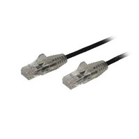 05m slim cat6 cable - black snagless - 28 awg copper wi re