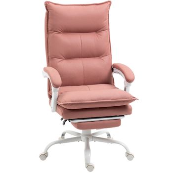 Vinsetto Silla de Masaje Reclinable con 6 Puntos de Masaje y 5 Modos con Función de Calefacción Ajustable 66x74x114-121,5 cm Rosa