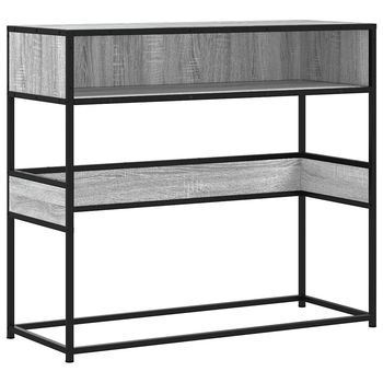 Mesa Consola，mesa De Entrada，mesa Auxiliar Madera De Ingeniería Gris Sonoma 90x35x80 Cm