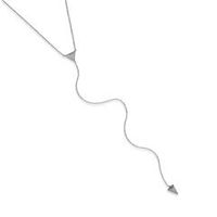 cadena de plata 925 circonita en forma de y