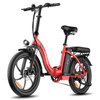 fafrees f20 e-bike - motor 250w bateria 36v18ah freno disco 20 - rojo