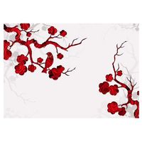 papel pintado 3d - arbusto rojo 400x280 cm