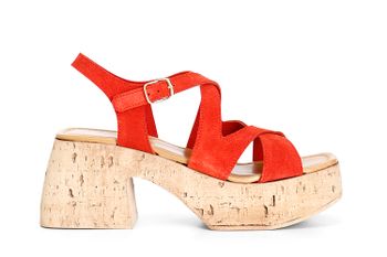 sandalias de ante con cruce red