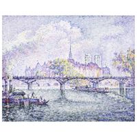 cuadro lienzo - le pont des arts - paul signac - cm 80x100