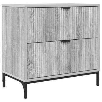 Mesa De Noche Gris Sonoma 63.5 X 36 X 61 Cm Vidaxl