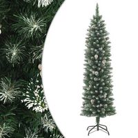 arbol de navidad artificial estrecho con soporte pvc 210 cm vidaxl