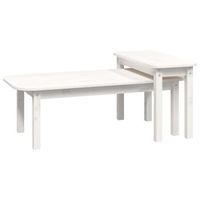 mesa de centro 110x50x35 cm madera - blanco