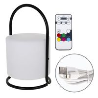sobremesa kensi 7 colores cargador y cable usb ip44 1x05w led 80lm al28xd17cm blanconegro
