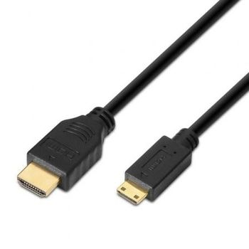 Cable HDMI AISENS A119-0114 1.8m Mini HDMI Macho/Macho 3D Oro Negro