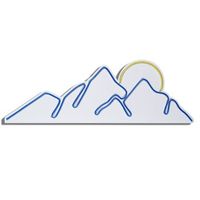 iluminacion led decorativa de plastico montana azul amarillo 21x62x2 cm