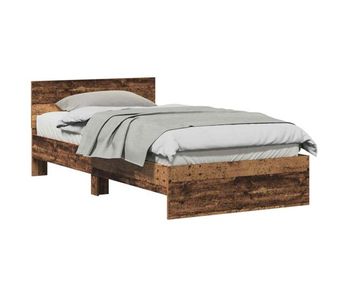Estructura de cama con cabecera madera vieja 203 x 104 x 70 cm