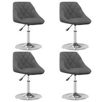 sillas de comedor giratorias 4 unidades terciopelo gris oscuro vidaxl