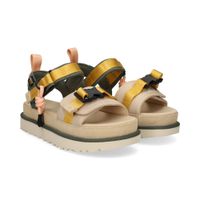 ugg sandalias planas mujer - beige talla 7