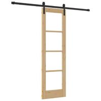 puerta corredera orkdal natural y negro 61 x 1985 cm vidaxl