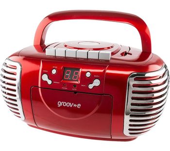 Retro GV-PS813-RD Boombox - Red, Red