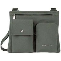 lancaster bolso bolso de mano con cremallera basic pocket kaki oscuro para mujer