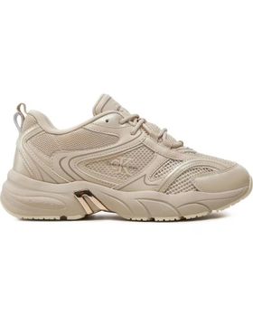 de CALVIN KLEIN ZAPATILLAS RETRO TENNIS LOW LACE MH ML MTL BEIG BEIGE