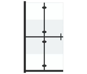 Vidaxl mampara de ducha plegable vidrio esg medio esmerilado 100x190cm