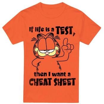 Garfield Camiseta Cheat Sheet para hombre