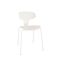 silla moderna en polipropileno blanco respaldo curvo