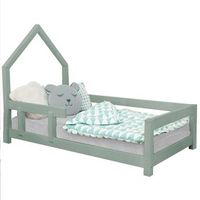 cama cabana infantil 140 x 200 verde salvia 2