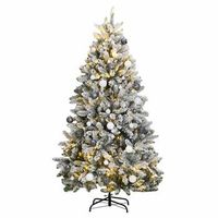 arbol de navidad artificial con bisagras 300 led y bolas 270 cm vidaxl