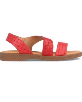 de MARILA SANDALIA PLANA PARA MUJER EN PIEL ASH ROJO