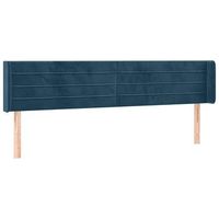 cabecero de terciopelo azul oscuro 163x16x7888 cm