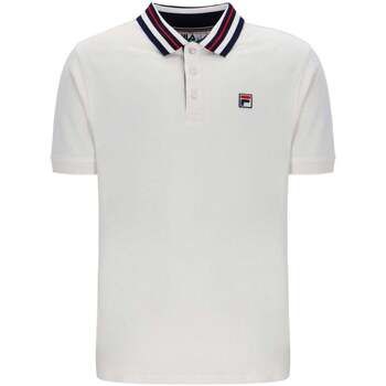 Fila Polo Achille Heritage Contrast Collar Basic Polo Shirt Gardenia para hombre