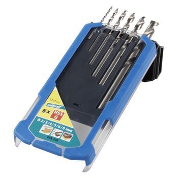 Wolfcraft 7101000 - 6 Brocas Espirales Hss, Afilado Con Precisión, Compuesto De: